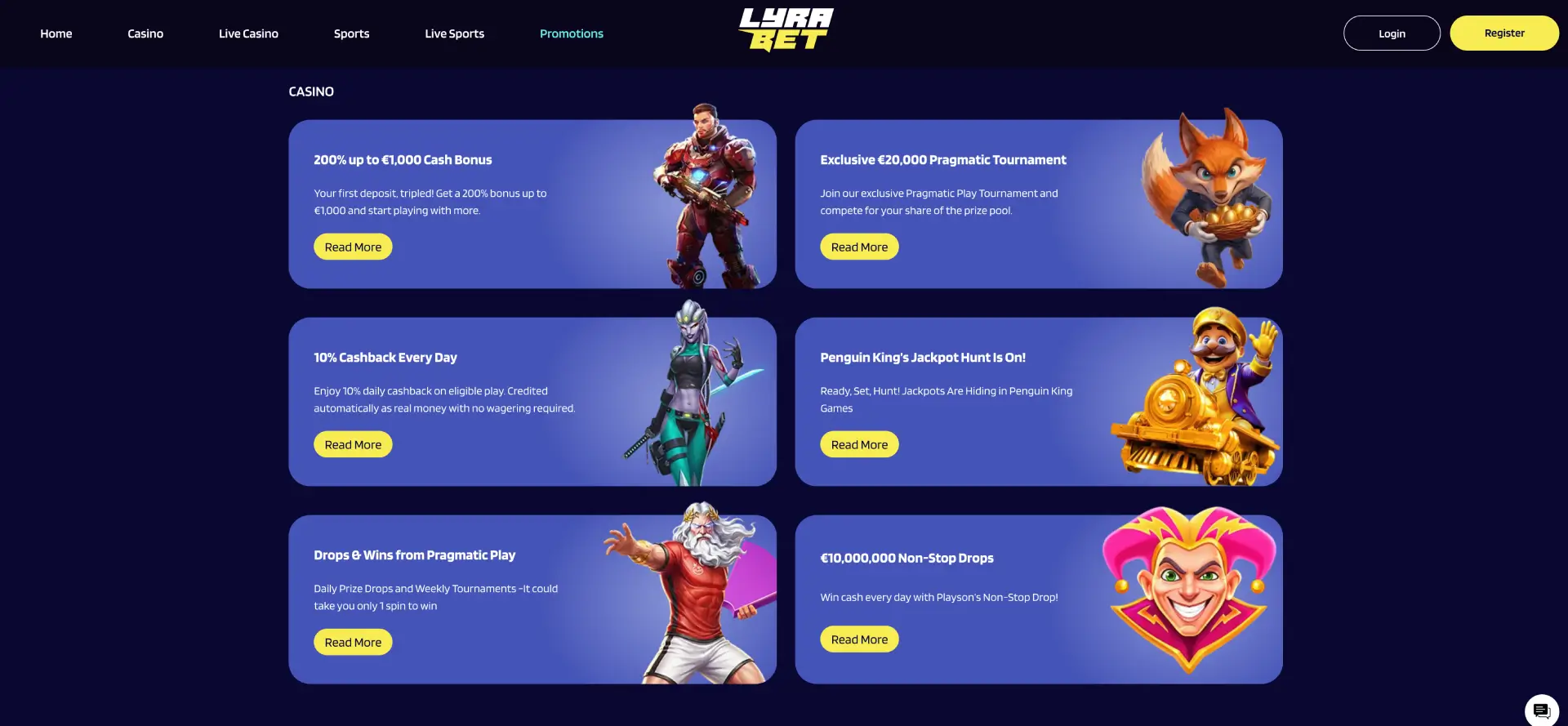 Lyrabet Casino bonus €1000 Nederland